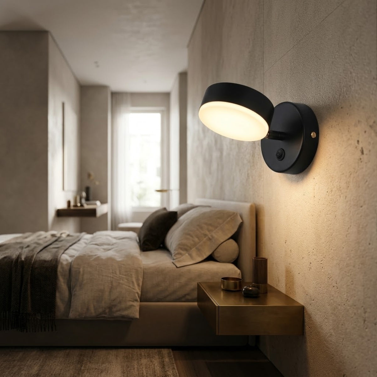 Applique Murale Nordique Astrid — Laiton & Aluminium Cylindrique