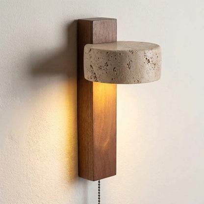 Applique Murale chambre Sola — Pierre Minerale & Bois massif
