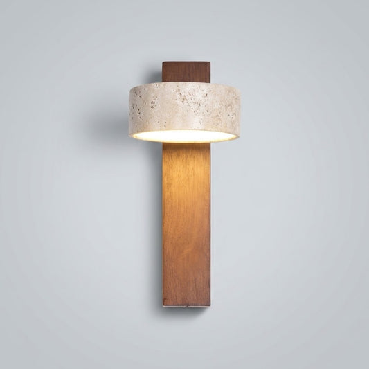 Applique Murale chambre Sola — Pierre Minerale & Bois massif