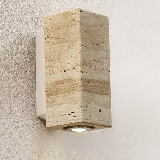 Applique Murale Sculpturale Gaïa - Travertin Naturel & Ambiance Chaleureuse