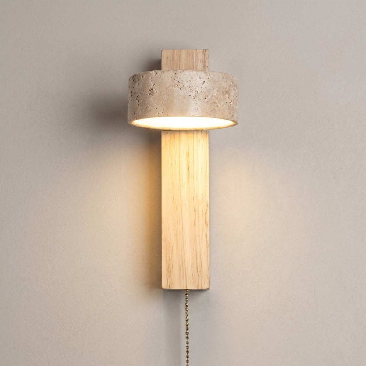 Applique Murale chambre Sola — Pierre Minerale & Bois massif