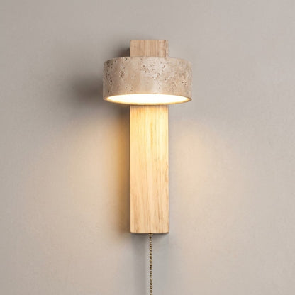 Applique Murale chambre Sola — Pierre Minerale & Bois massif