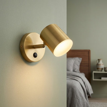 Applique Murale Nordique Astrid — Laiton & Aluminium Cylindrique
