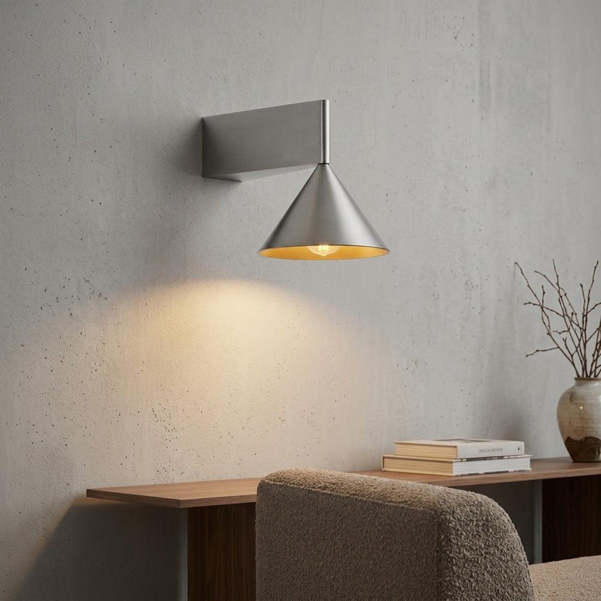 Applique Murale Milano — Aluminium Brossé & Design Minimaliste