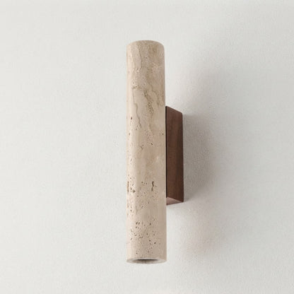 Applique Murale Osaka - Moderne | Pierre naturel & Bois Cylindre