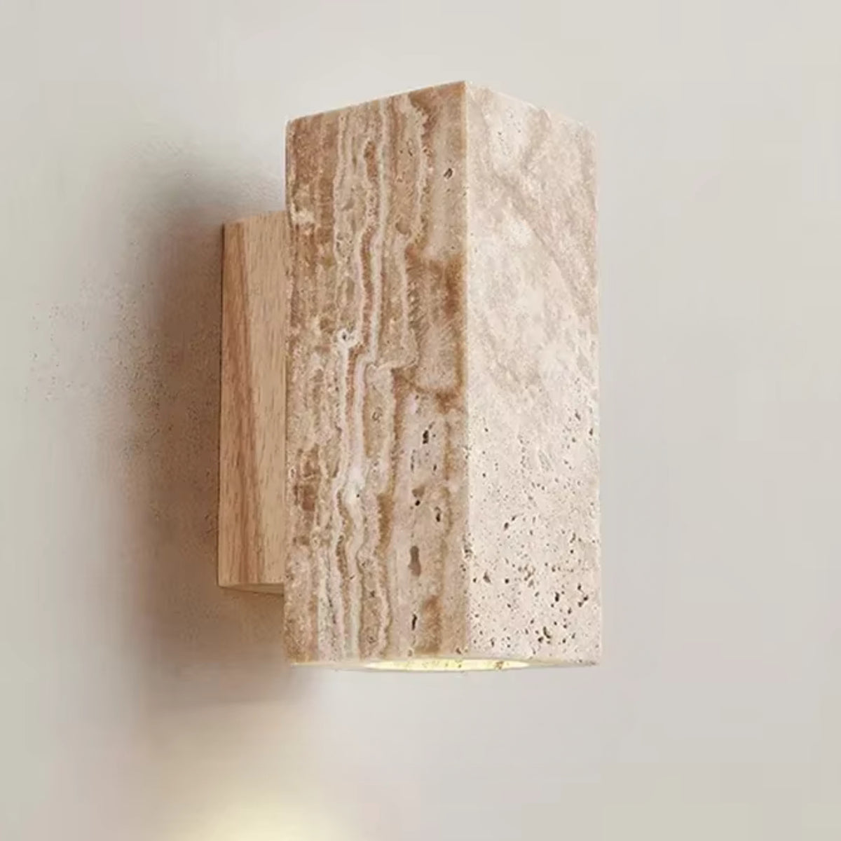 Applique Murale Sculpturale Gaïa - Travertin Naturel & Ambiance Chaleureuse