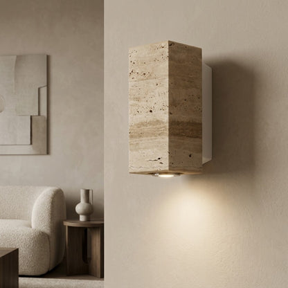 Applique Murale Sculpturale Gaïa - Travertin Naturel & Ambiance Chaleureuse